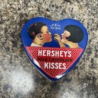 Vintage Hershey Kisses Heart-shaped Tin Retro Box A Kiss For You Valentine s Day
