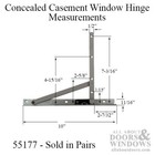 Truth 14 77 Series Egress Casement Window Hinge Arm Kit  2-9 32  Opening