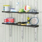 Suncast Vertical Shed 2 Shelf Kit Space Saving Wall Mount Outdoor Storage  Black