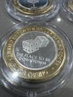 Plaza Casino  10 Silver Strike Clear Silver Clad Set Of 4 Dice Carousel Bar Sand