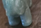 2  Hand Carved Green Wild Animal Adventure Faux Jade Stone Elephant Statue Decor