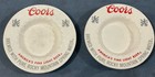 Lot Of 2 Vintage Coors Beer Ceramic Ashtrays Barware Collectible Griffin Logo