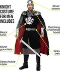 Men s Medieval Knight Costume Adult Crusader Lord Outfit M - 3xl Halloween