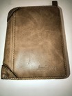 Baellerry Brown Trifold Men s Wallet Credit Card Checkbook Zippered Coin Pocket