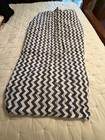 Pottery Barn Kids Baby Fitted Crib Sheet Chevron Navy Blue  White Organic Cotton