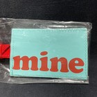Luggage Tag Id Holder Blue Red    mine    On One Side Label On Reverse