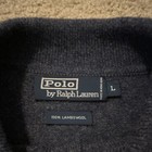 Polo By Ralph Lauren Men s Blue Wool Knit Collared Pullover Sweater L