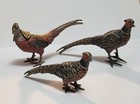 Antique Austrian Vienna Cold Painted Bronze Pheasant Family  Early 1900 s  