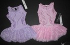 Nwt Danshuz Girls Laceskir Dance Dress 2 Colors Ruched Sides 2436c  Bowback