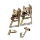 2pk 2  Vehicle Tie Down Ratchet Straps With J Hooks For Dolly Tow Heavy