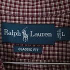 Ralph Lauren Shirt Mens Large Classic Fit Pony Button Down Red Plaid Long Sleeve