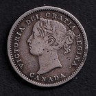 Canada 1858 10c Ten Cent Dime Queen Victoria  925 Silver F