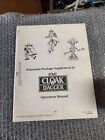 Original  Arcade  Game  Owners Manual Cloak And Dagger Set Atari   