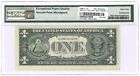 1969  1 Federal Reserve Note Atlanta Fr 1907-f Pmg Ch Unc 64 Epq Error
