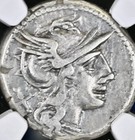 Early Roman Republic Denarius 211 Bc Ngc Graded Choice Fine Ancient Silver Coin