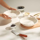 Kook Pie Pan  Ceramic Reusable Round Dish  Regular  Ivory   set Of 2 