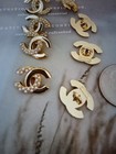 Lot Of 6   18  Mm  Designer Button Chanel Button  Gold Tone 