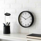New 8 78  Basic Indoor Analog Round Modern Wall Clock  Black