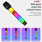 5 Core Microphone Wireless Karaoke Singing Mic Rechargeable Microfono W Lights