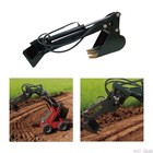 New Mini Skid Steer Backhoe Attachment 12in Single Arm Digger Bucket