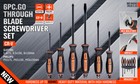 6 Pcs Magnetic Screwdriver Set Fastening Chiselling Loosening 3 Phillips 3 Flat