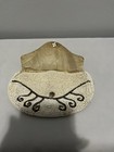 Vintage Beaded Evening Bag Off White And Brown 6 X 4 Inches Hong Kong 1960s Euc