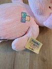 New Nwt Vintage Toys R Us Animal Alley Pink Dog  Blocks  Plush Stuffed Animal