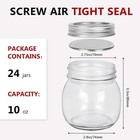 10 Oz Mason Jars  24 Pack 300ml Glass Canning Jars With 10oz 24 Pack  Silver