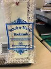 Stitch n mark Bookmark Jeanette Crews White Cream Red Burgundy Blanks Lot 4