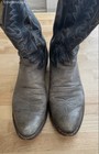 Justin 2225 Grey Blue Leather Western Cowboy Boots Men s Size 10 5 D Made In Usa