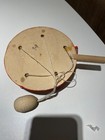 Vintage Russian Chickens Pecking Hand Made Wood Toy Primitive Collector 7    Vg  