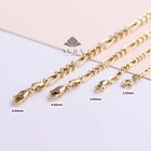 14k Gold Figaro Chain Anklet  2mm 3mm 4mm 5mm Figaro Chain Anklet  Genuine Gold
