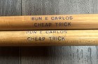 Bun E  Carlos Cheap Trick Vintage Drum Sticks And Rick Nielsen Guitar Pick Rare