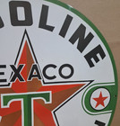 Texaco Gasoline Filling Station Porcelain Enamel Sign  30 X 30 Inches 1 Sided