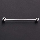 Men Silver Plated Tone Steel Collar Tie Pin Stud Barbell Bar Clip Clasp Brooch 