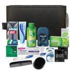 Men s 15 Pc Travel Kit Toiletry Bag Tsa Compliant Grooming Essentials Washable