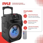 Pyle Portable Bluetooth Speaker System With Flashing Party Lights  open Box 