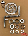 Vintage Lowrider Quadruple Twisted 1 Piece Chrome Crank W twisted Sprocket   B b