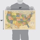2 Pack - Laminated World Map   Us Map Poster Set - Wall Chart Map Of The World  
