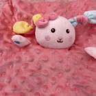 Baby Security Blanket Stuffed Animal Soft Emotional Relief Blanket Bunny Pink