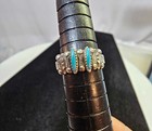 Vtg Fred Harvey Era Bell Trading Post Zuni Sterling   Turquoise Ring 5 5  W Mark
