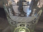 Antique Hand-blown Engraved Ship Clear Glass Nautical Beaker Vase 8 