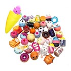 30 Pack Kawaii Squishies Set - Jumbo   Mini Slow Rising Stress Relief Toys  Cake