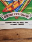 Original Beach Boys 1982 Tour San Diego Padres Vintage Concert Poster 32  X 21 