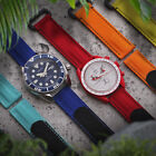 Strapsco Hook   Loop Adventure Nylon   Leather Watch Band Strap 20mm