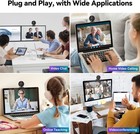 2k Webcam For Pc With Ai web Camera 8x Digital Zoom Computer Camera With Usb 3 0
