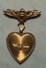 Wwii Navy Air Corps Sweetheart Picture Locket Pin Gold Filled