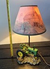 John Deere 1999 Green Farm Tractor 15 5  Table Lamp W original Shade  Works