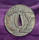 Authentic Lion Tsuba Large Katana Fittings Antique Sword Guard Vintage