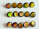 Set Of 15 Flawless Green Snail Shell Troca Buttons Diminutive 9mm